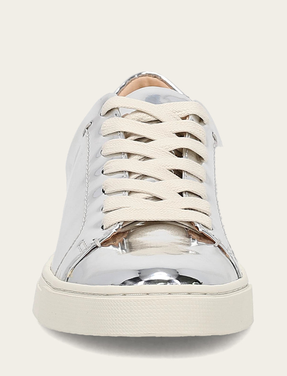 Frye Women's Silver Ivy Low Lace Slip On Sneakers / Silver