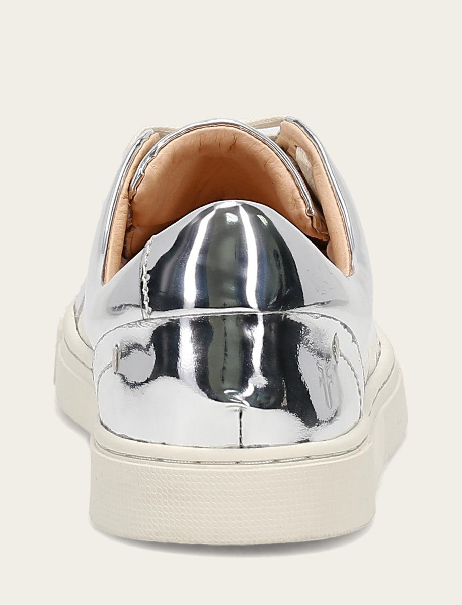 Frye Women's Silver Ivy Low Lace Slip On Sneakers / Silver