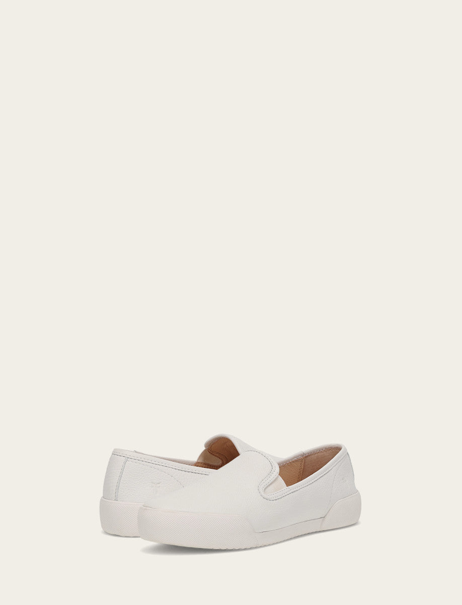 Frye Women's White Mia Slip On Sneakers / White