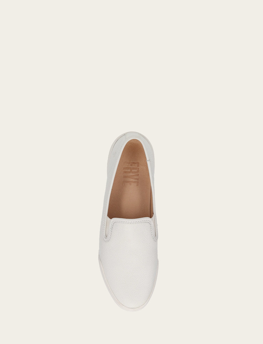 Frye Women's White Mia Slip On Sneakers / White