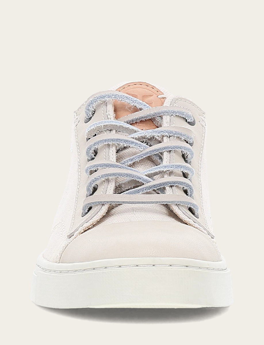 Frye Women's Ivory Ivy Canvas Low Lace Sneakers / Ivory
