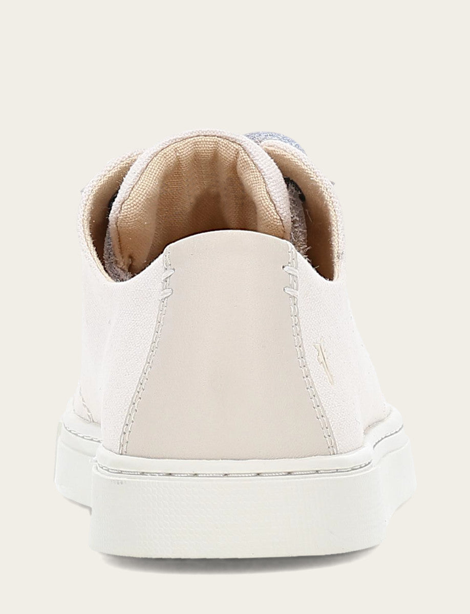 Frye Women's Ivory Ivy Canvas Low Lace Sneakers / Ivory