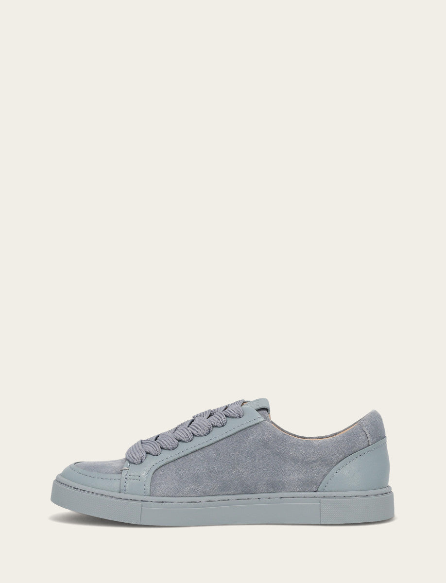 Frye Women's Steel Blue Ivy Court Low Lace Sneakers / Steel Blue