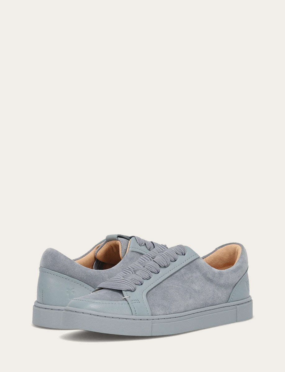 Frye Women's Steel Blue Ivy Court Low Lace Sneakers / Steel Blue