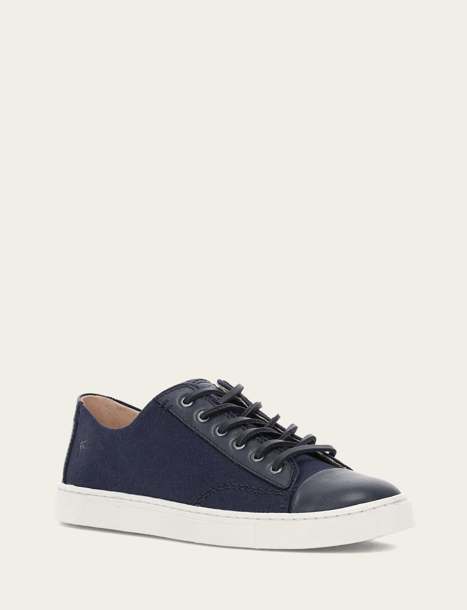 Frye Women's Navy Ivy Canvas Low Lace Sneakers / Navy