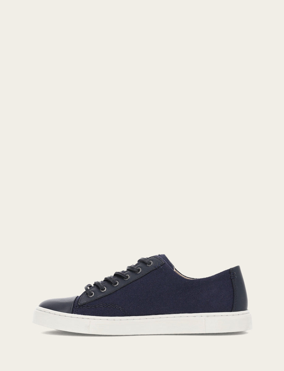 Frye Women's Navy Ivy Canvas Low Lace Sneakers / Navy