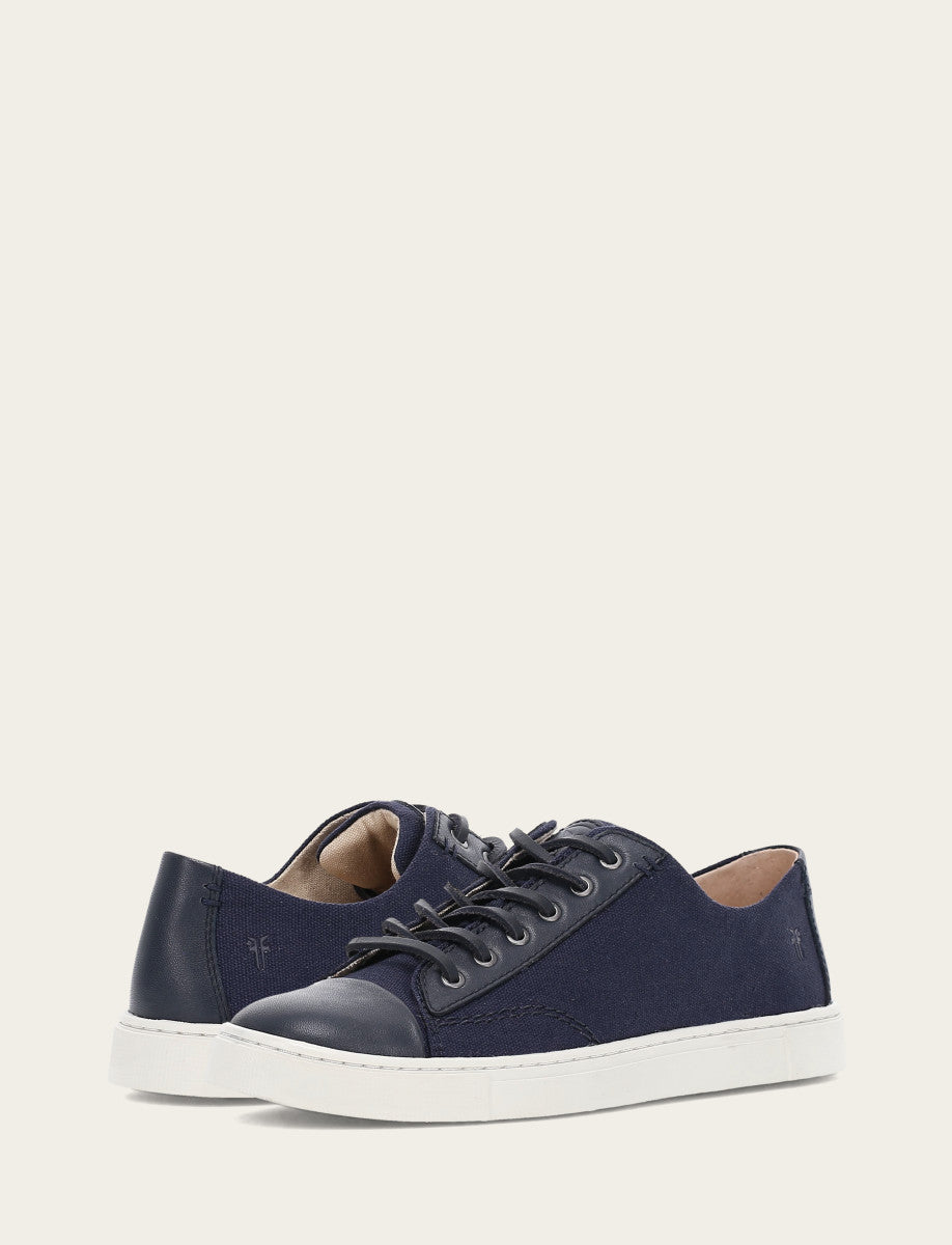 Frye Women's Navy Ivy Canvas Low Lace Sneakers / Navy
