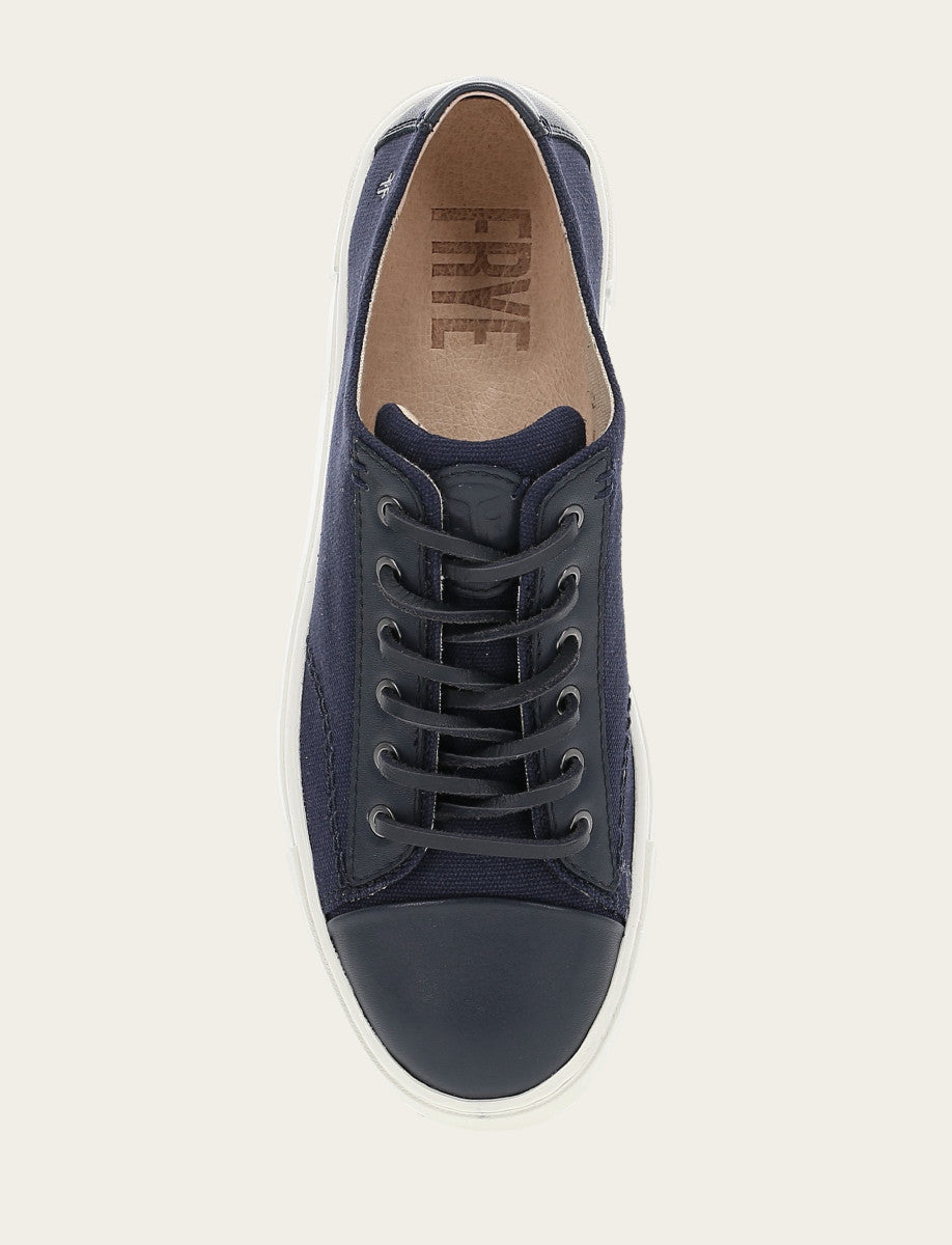 Frye Women's Navy Ivy Canvas Low Lace Sneakers / Navy