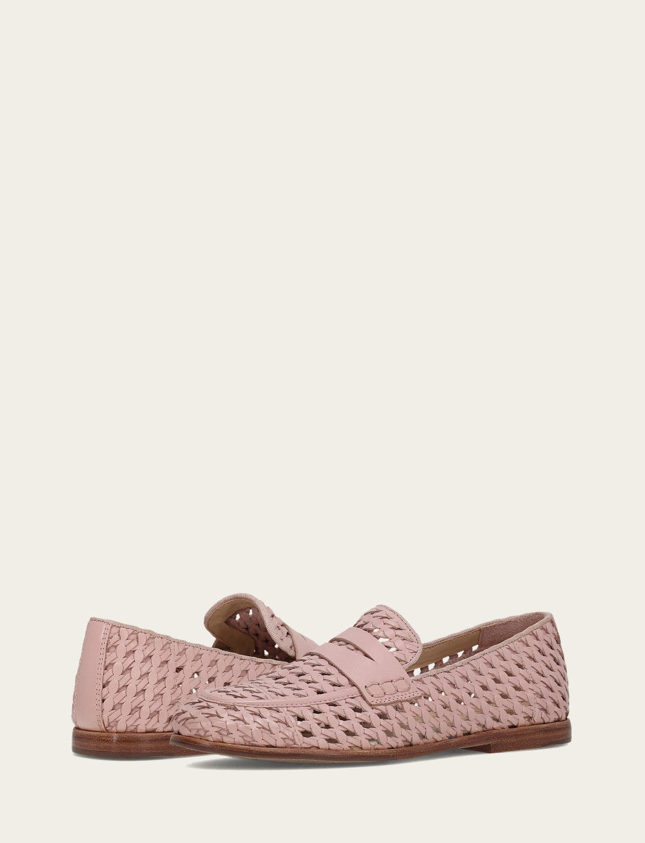 Frye Faith Woven Loafer / Cameo Rose