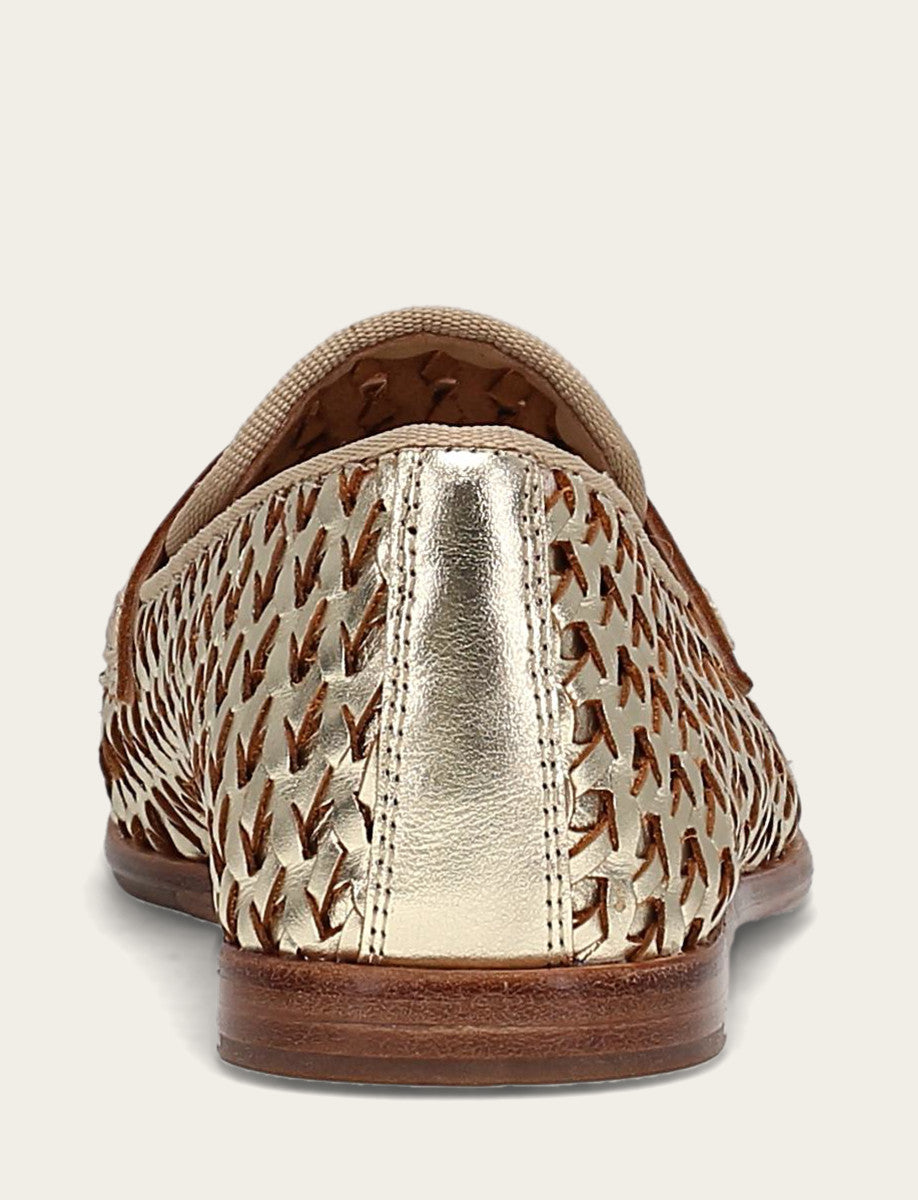 Frye Faith Woven Loafer / Gold