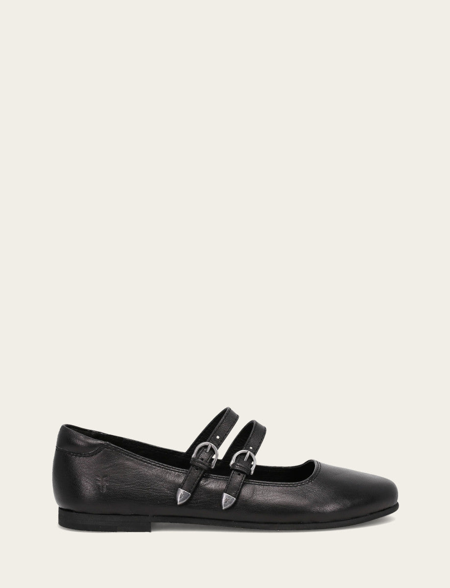 Frye Women's Black Carson Multi Mary Jane Flats / Black