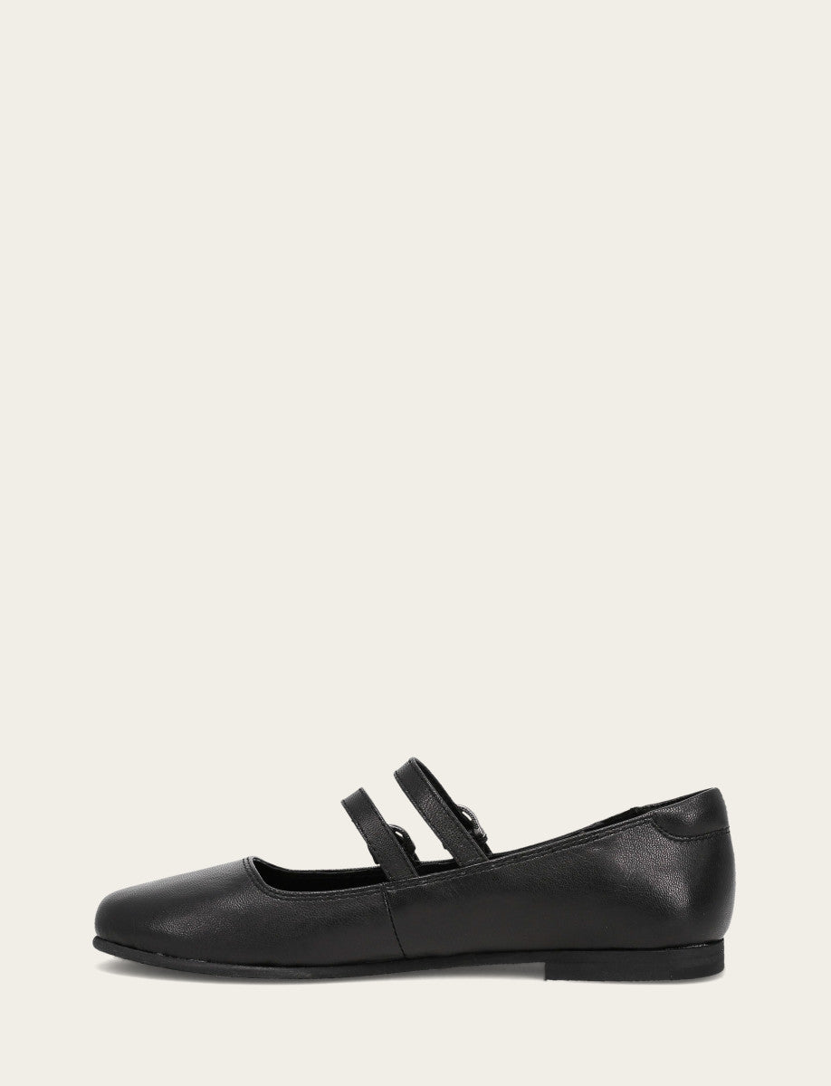 Frye Women's Black Carson Multi Mary Jane Flats / Black