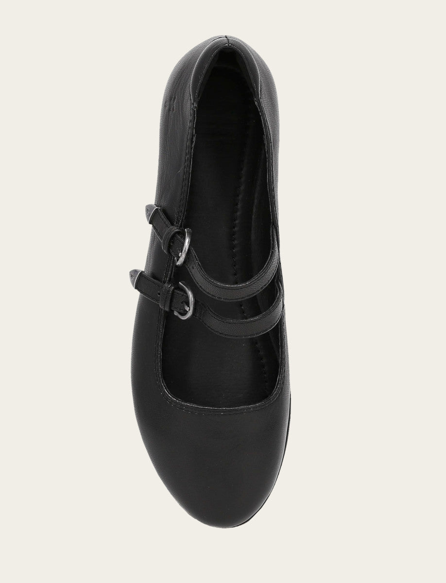 Frye Women's Black Carson Multi Mary Jane Flats / Black