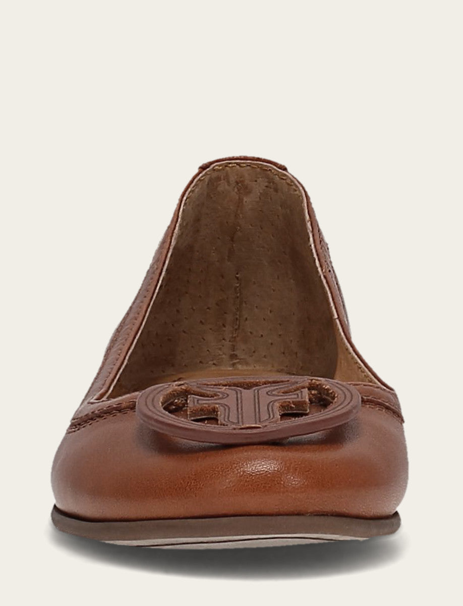 Frye Women's Cinnamon Carson Logo Ballet Shoe / Cinnamon