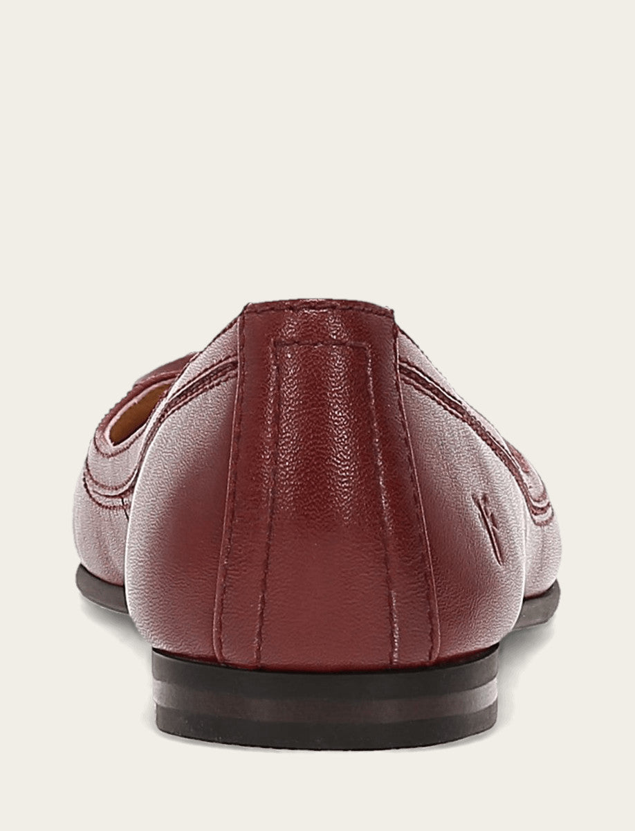 Frye Women's Cranberry Carson Logo Ballet Shoe / Cranberry