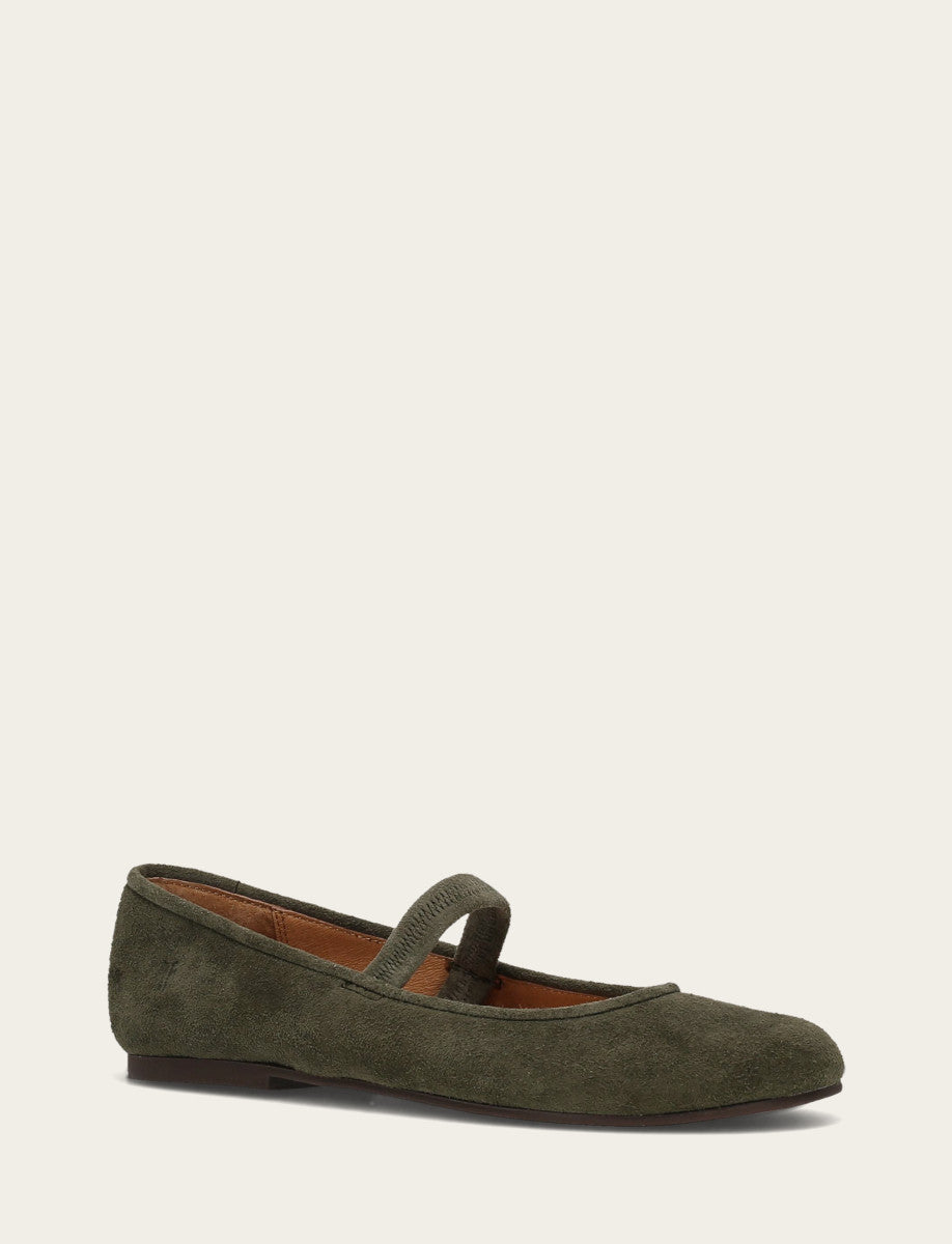 Frye Women's Dark Olive Emma Elastic Mary Jane Shoe / Dark Olive