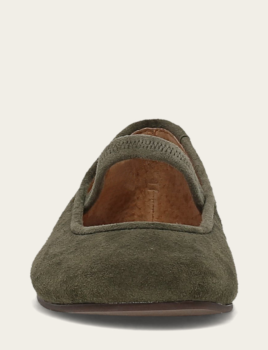 Frye Women's Dark Olive Emma Elastic Mary Jane Shoe / Dark Olive