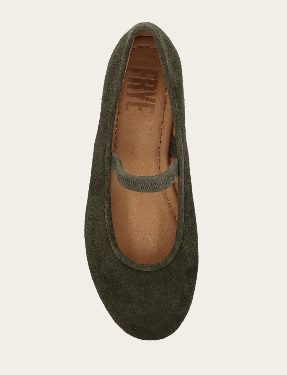 Frye Women's Dark Olive Emma Elastic Mary Jane Shoe / Dark Olive