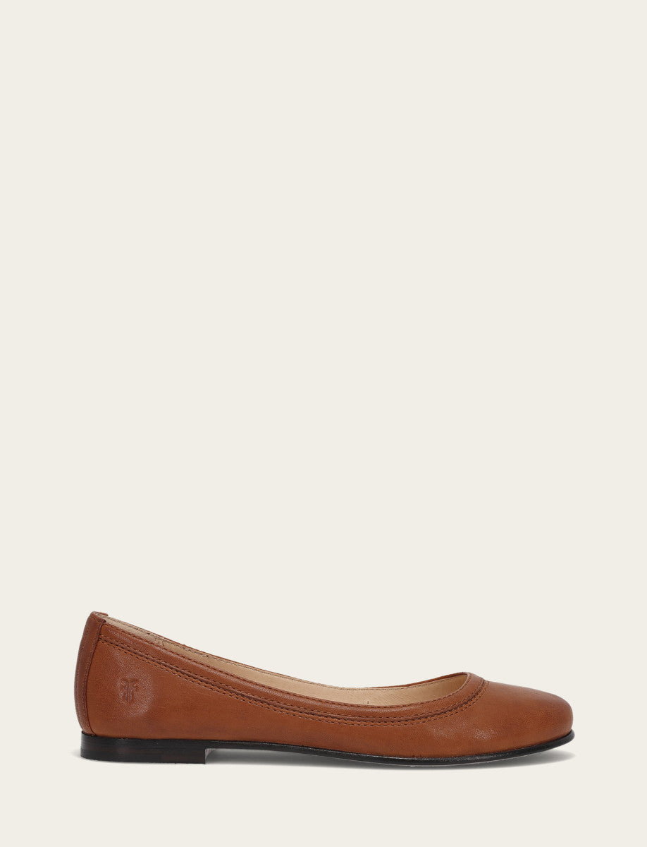 Frye Women's Cognac Carson Ballet Flats / Cognac