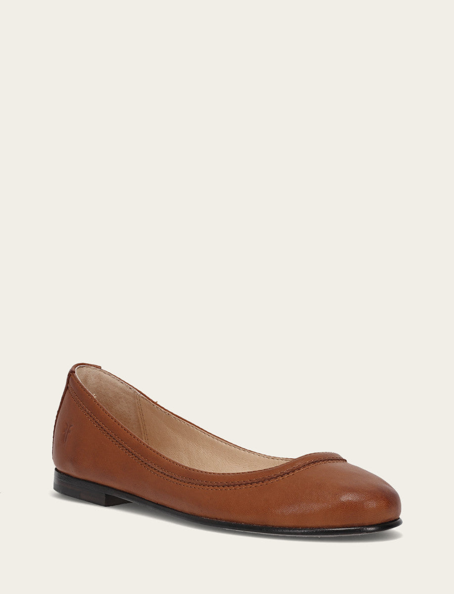 Frye Women's Cognac Carson Ballet Flats / Cognac