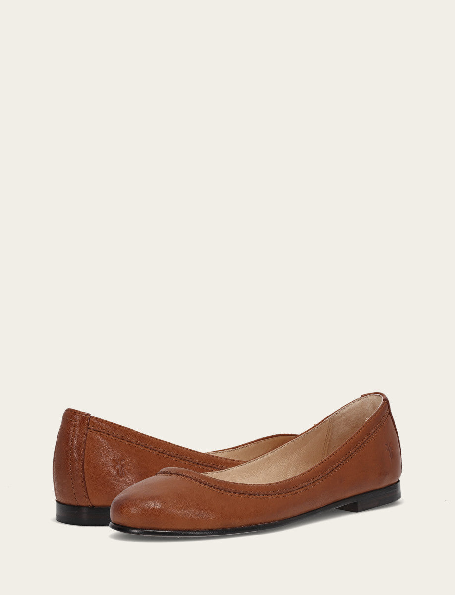 Frye Women's Cognac Carson Ballet Flats / Cognac