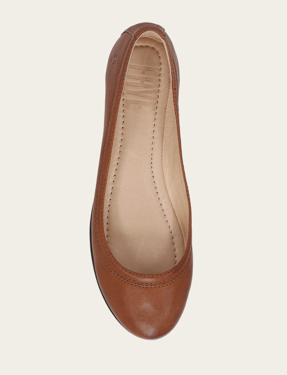 Frye Women's Cognac Carson Ballet Flats / Cognac