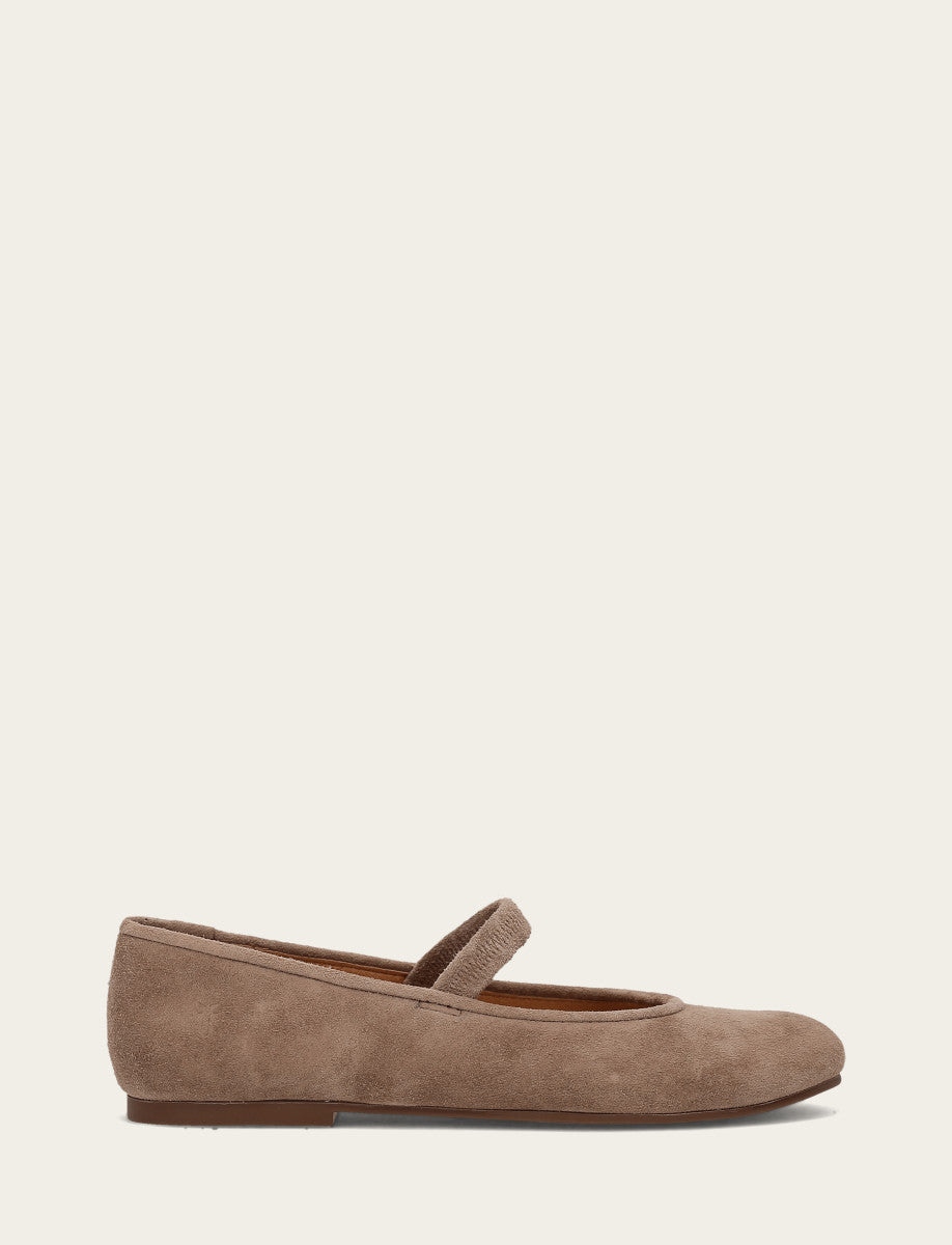 Frye Women's Dark Taupe Emma Elastic Mary Jane Shoe / Dark Taupe