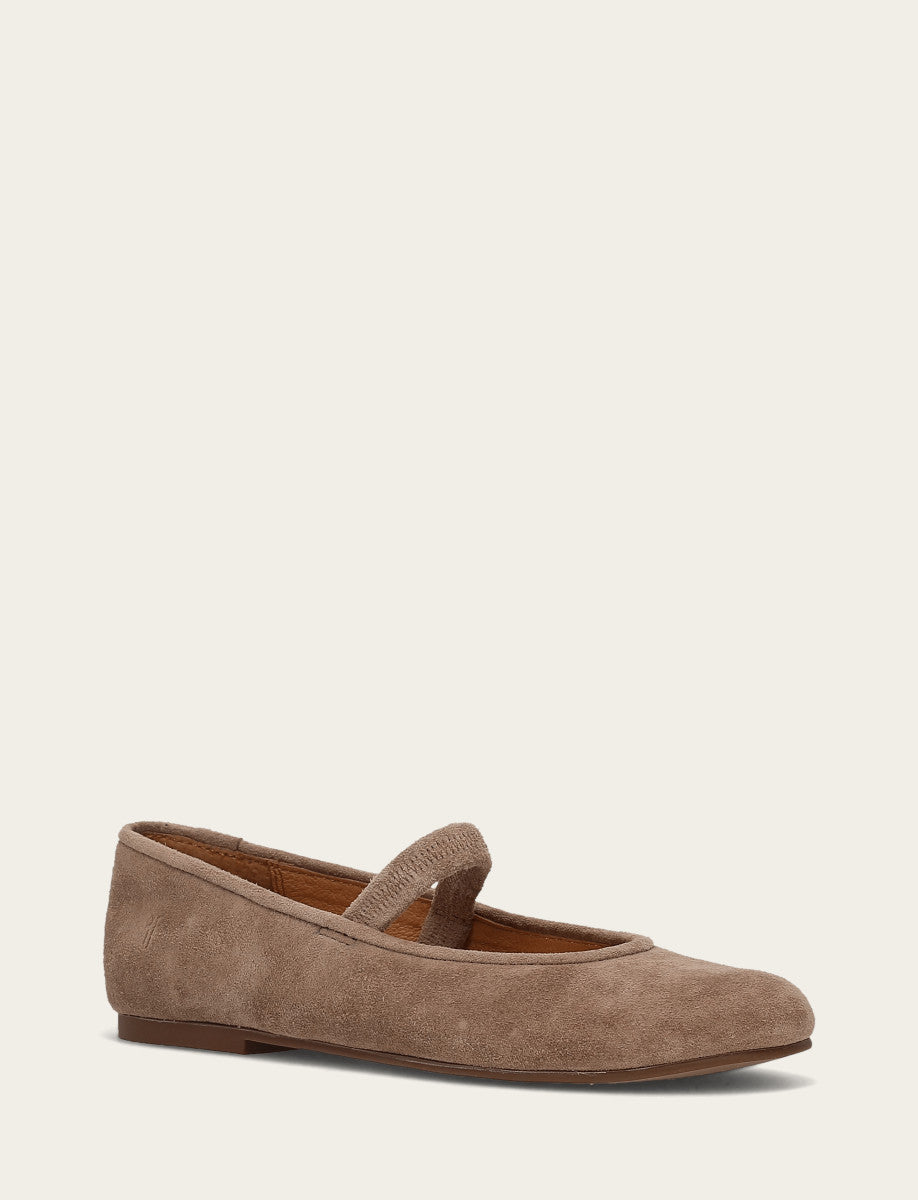 Frye Women's Dark Taupe Emma Elastic Mary Jane Shoe / Dark Taupe