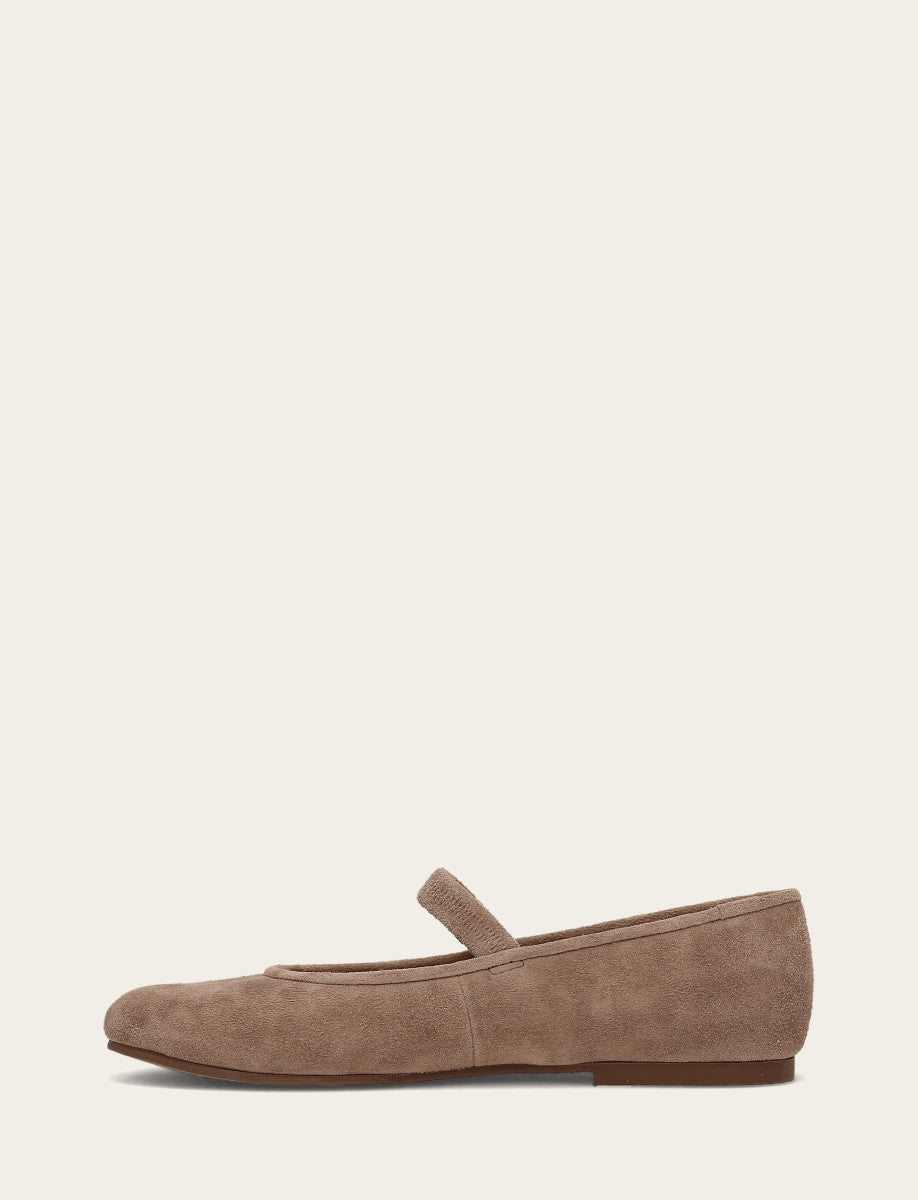 Frye Women's Dark Taupe Emma Elastic Mary Jane Shoe / Dark Taupe