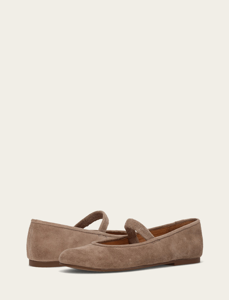 Frye Women's Dark Taupe Emma Elastic Mary Jane Shoe / Dark Taupe