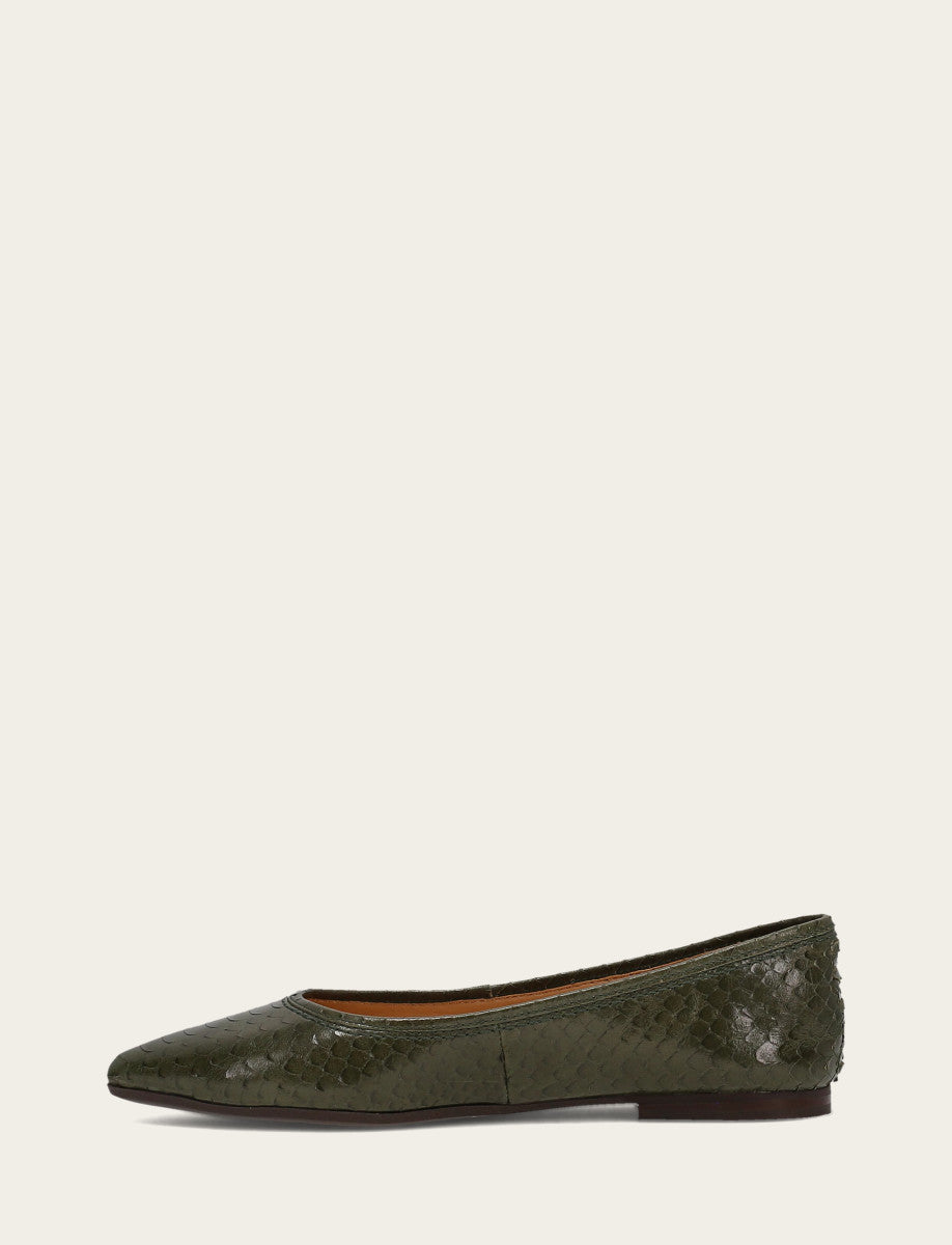 Frye Women's Dark Olive Heather Ballet Shoe / Dark Olive