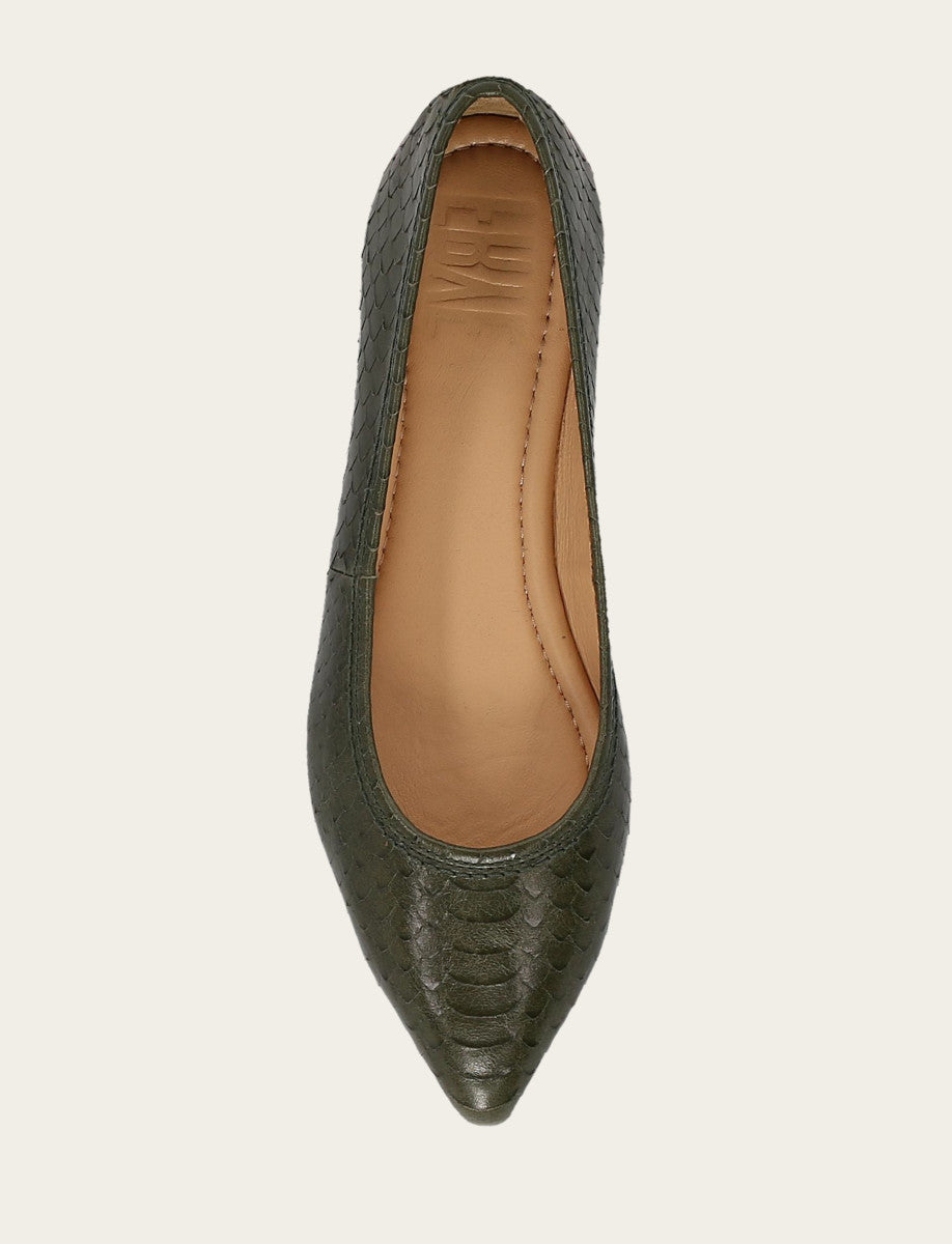 Frye Women's Dark Olive Heather Ballet Shoe / Dark Olive
