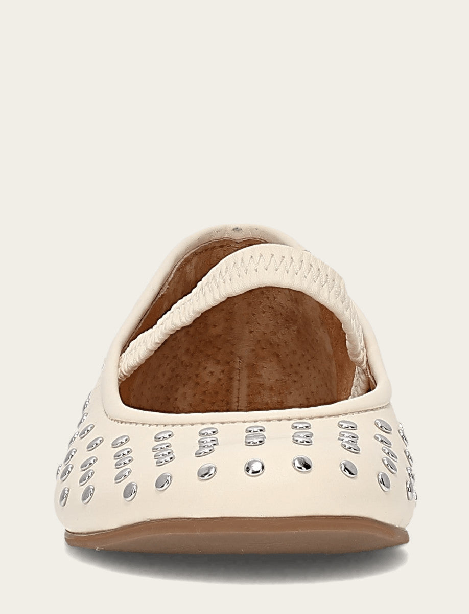 Frye Women's Ecru Emma Studded Mary Jane Shoe / Ecru