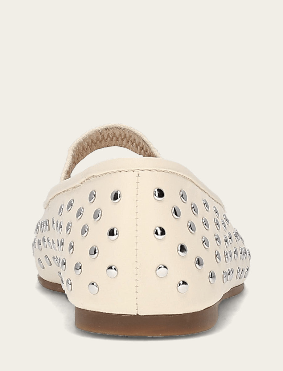 Frye Women's Ecru Emma Studded Mary Jane Shoe / Ecru