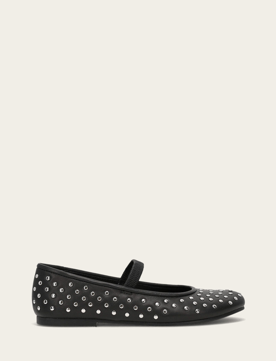 Frye Women's Black Emma Studded Mary Jane Shoe / Black
