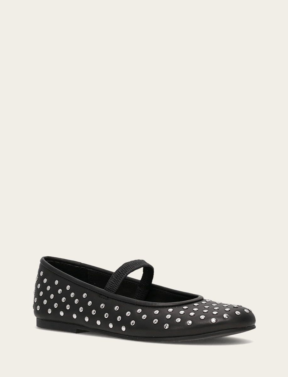 Frye Women's Black Emma Studded Mary Jane Shoe / Black