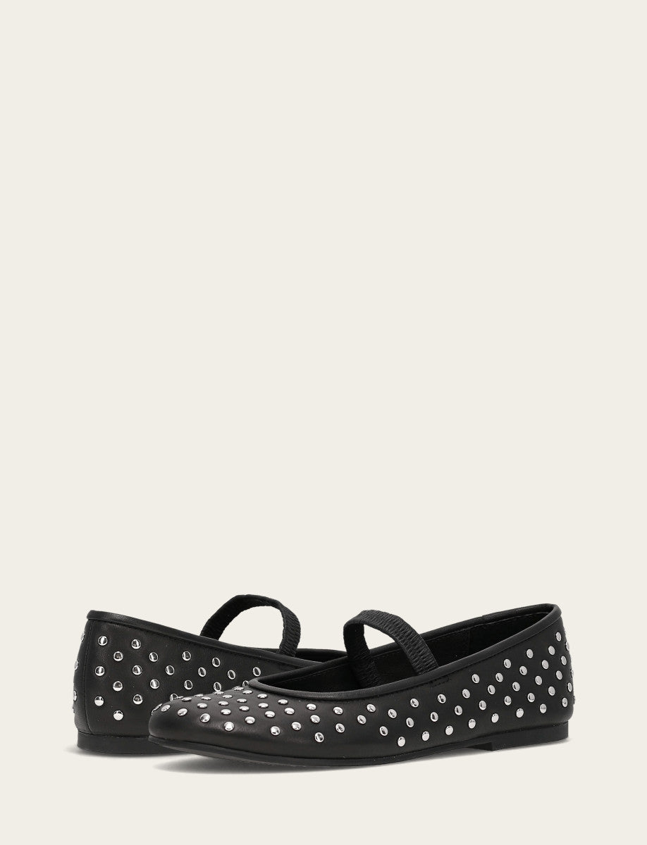 Frye Women's Black Emma Studded Mary Jane Shoe / Black