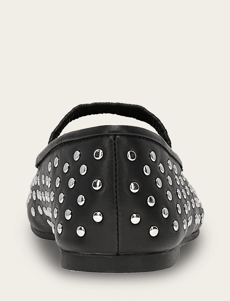 Frye Women's Black Emma Studded Mary Jane Shoe / Black