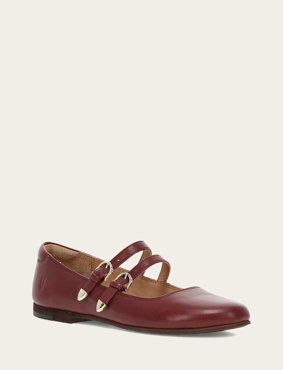 Frye Women's Cranberry Carson Multi Mary Jane Shoe / Cranberry