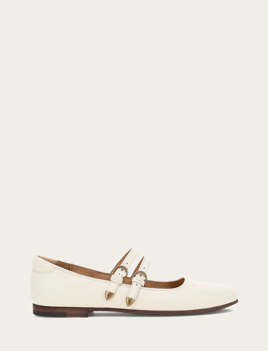 Frye Women's Ecru Carson Multi Mary Jane Shoe / Ecru