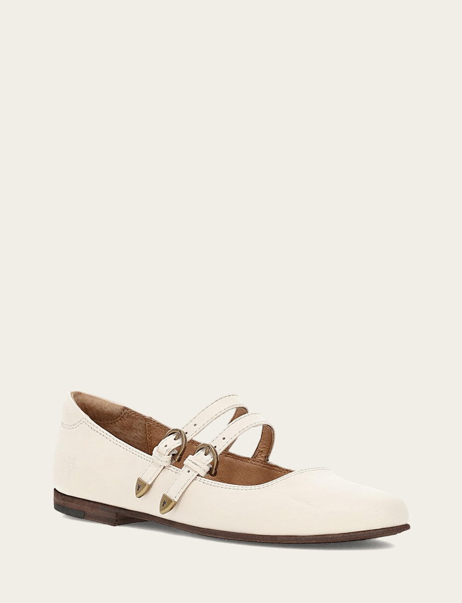 Frye Women's Ecru Carson Multi Mary Jane Shoe / Ecru