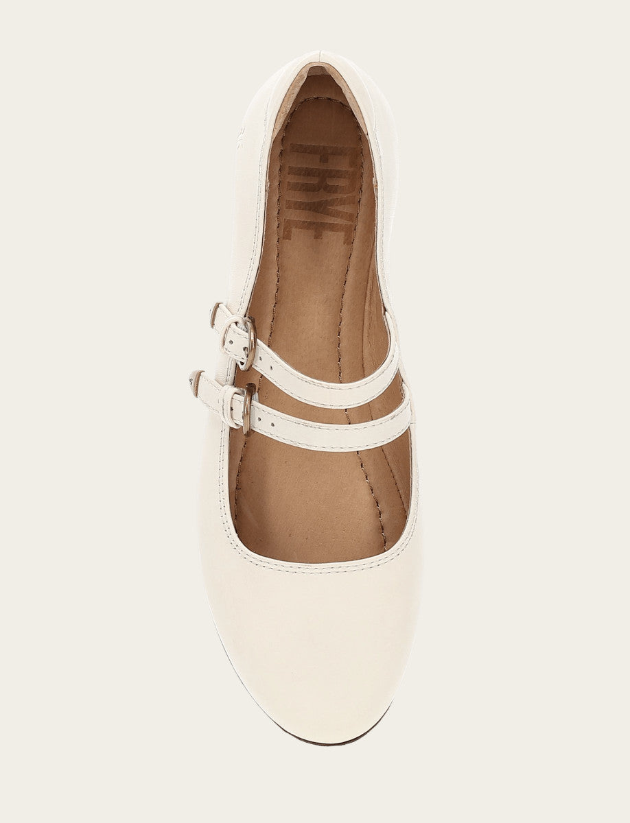 Frye Women's Ecru Carson Multi Mary Jane Shoe / Ecru