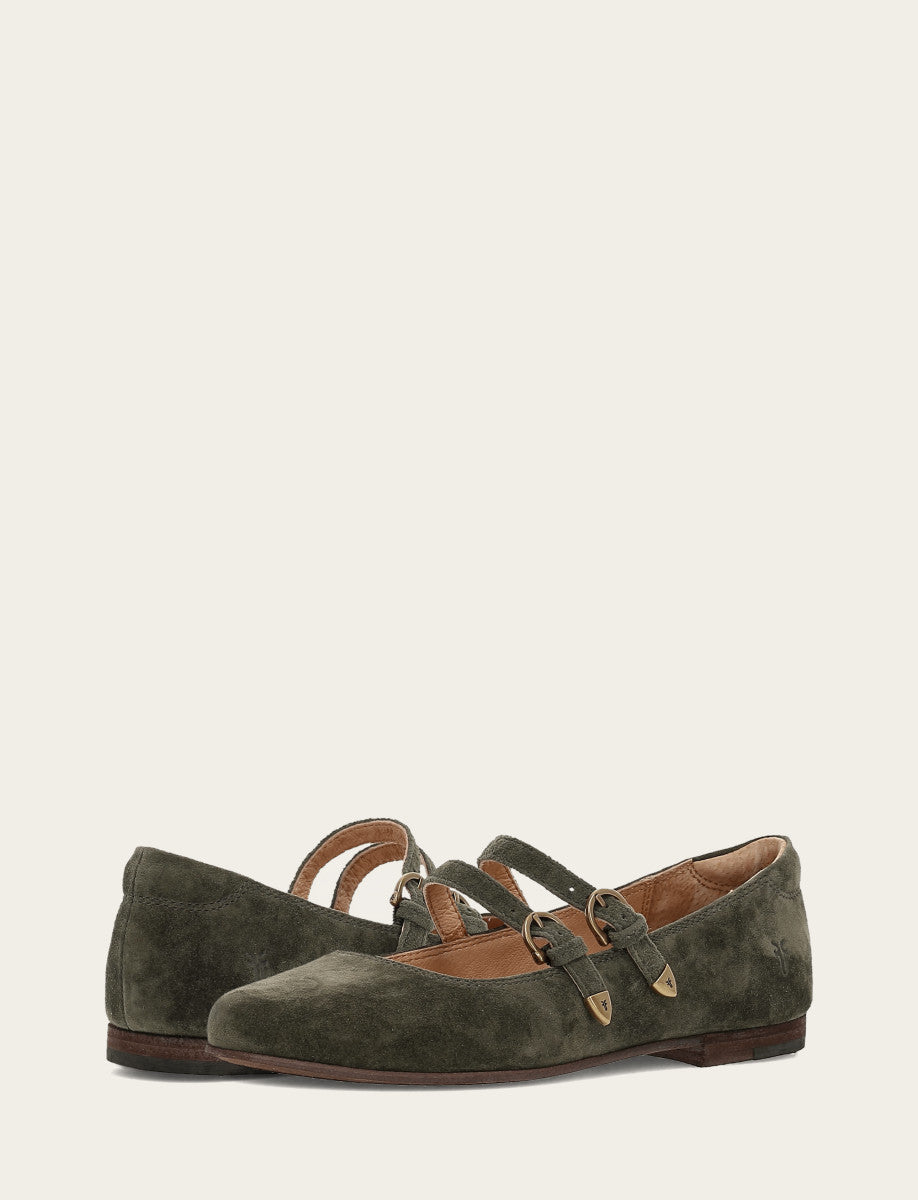 Frye Women's Dark Olive Carson Multi Mary Jane Shoe / Dark Olive