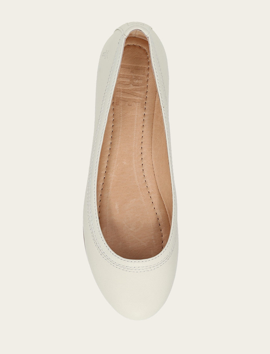 Frye Women's White Carson Ballet Flats / White