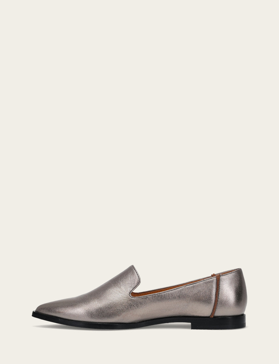Frye Women's Dark Pewter Kenzie Venetian Loafers / Dark Pewter