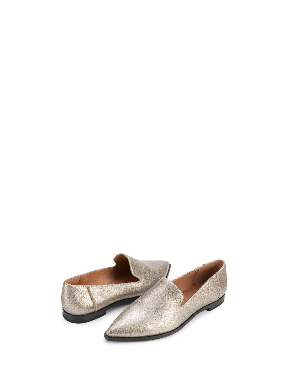 Frye Women's Pewter Kenzie Venetian Loafers / Pewter