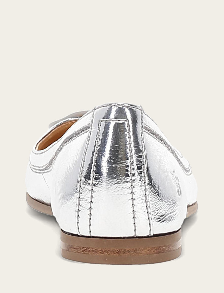 Frye Women's Silver Carson Logo Ballet Flats / Silver