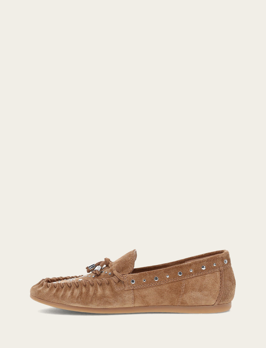 Frye Women's Almond Naya Stud Moc Loafers / Almond