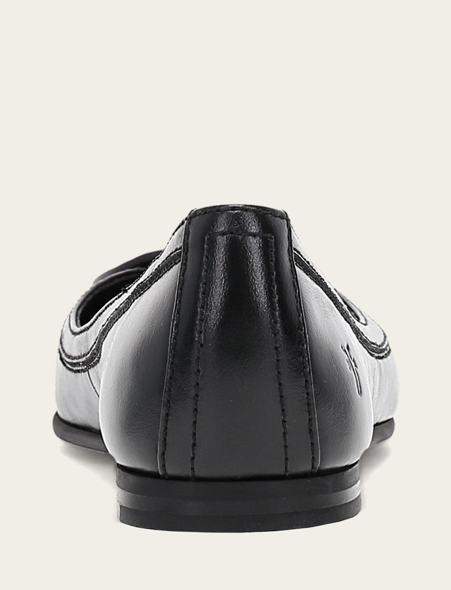 Frye Women's Black Carson Logo Ballet Flats / Black