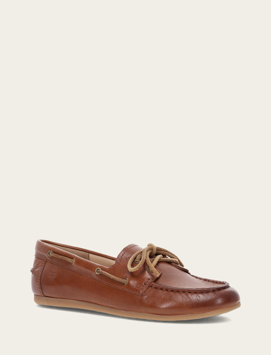 Frye Women's Cinnamon Naya Boat Shoes / Cinnamon